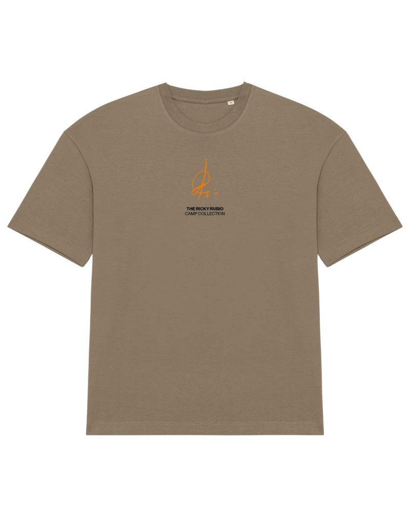 RICKY RUBIO - Samarreta unisex DARK CAMEL “Never Too High, Never Too Low”