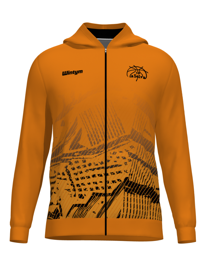 C.B. LA SELVA - Dessuadora amb caputxa i cremallera