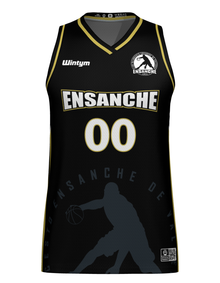 C.B. Ensanche de Vallecas - Samarreta Opcional Equipació Senzilla Negra