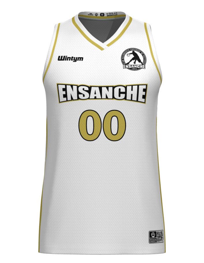 C.B. Ensanche de Vallecas - Samarreta Opcional Equipació Senzilla Blanca