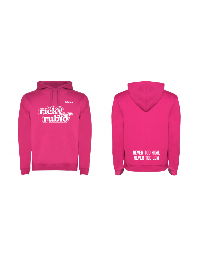 RICKY RUBIO - Sudadera de algodón con capucha ROSA
